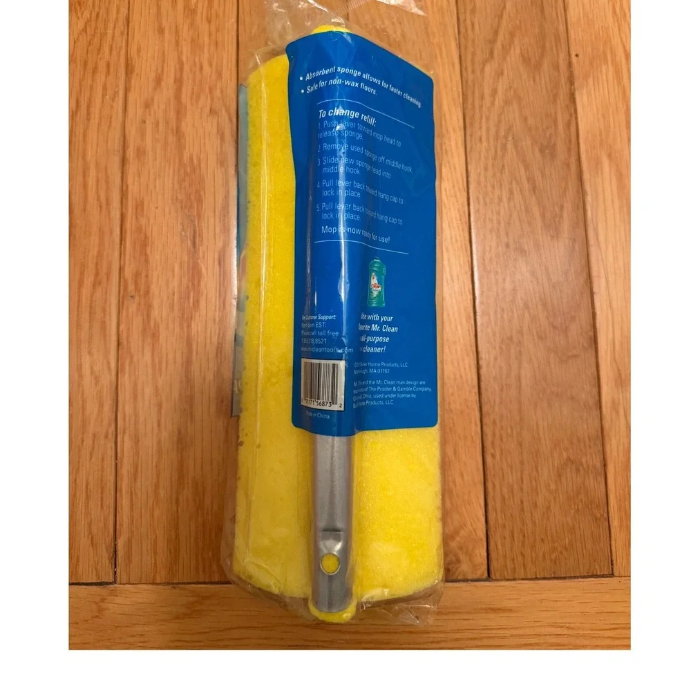 Vintage‎ MR. CLEAN Roller Mop Replacement Head Yellow Absorbent Sponge SEALED